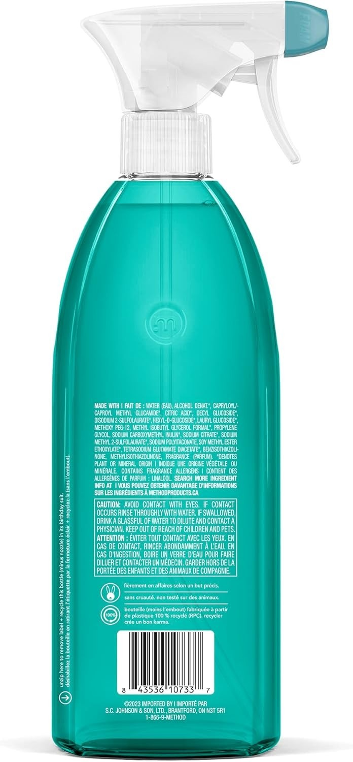 Biodegradable Foaming Cleaner for Tub & Tiles – Fresh Eucalyptus Mint, 8 Pack