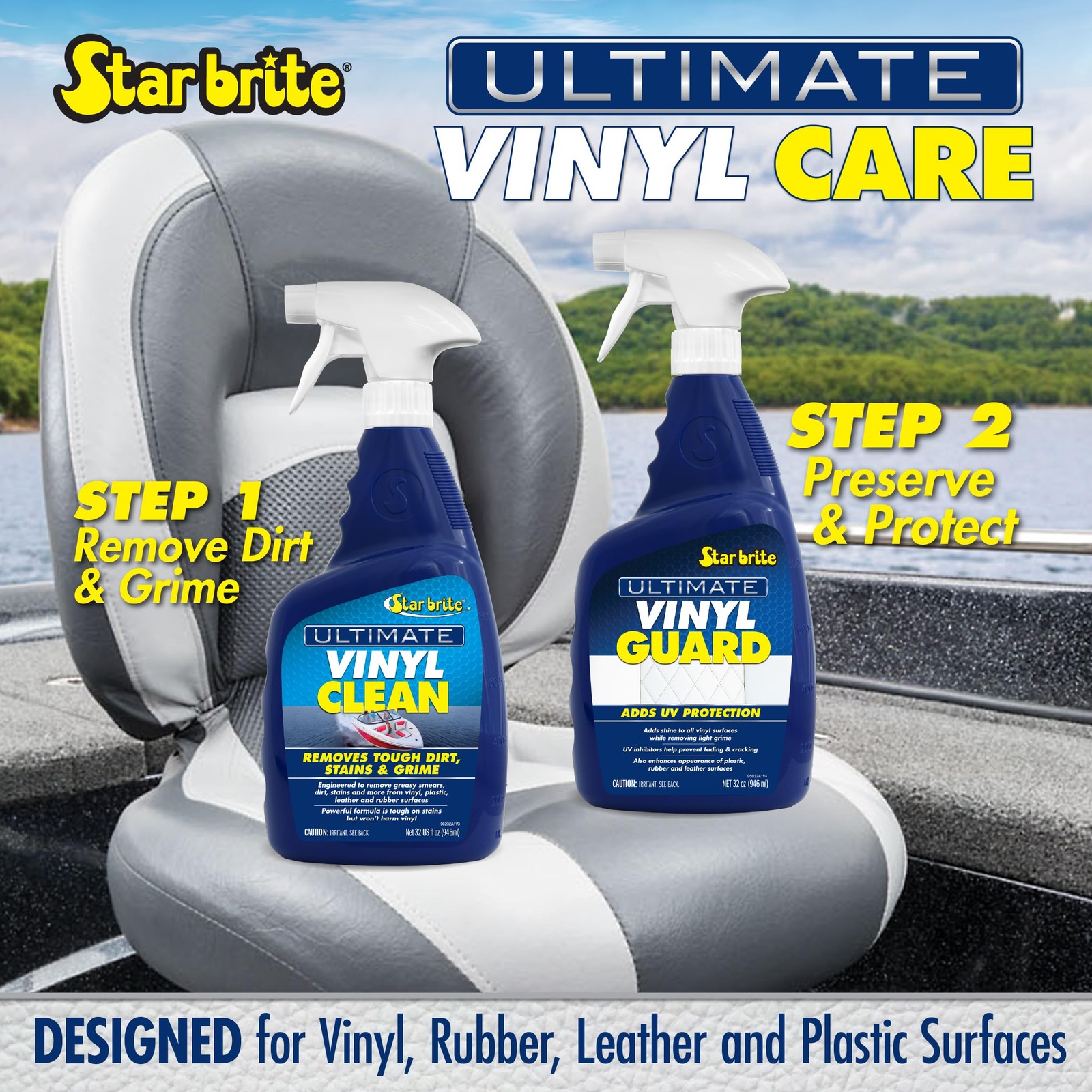 STAR BRITE Ultimate Vinyl Clean Spray – Multi-Surface Cleaner for Auto, RV, H…