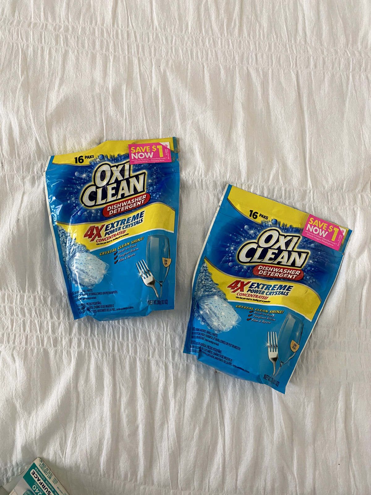NEW Oxi Clean Dishwasher Detergent 4X Extreme Power Crystals 16ct DISCONTINUED