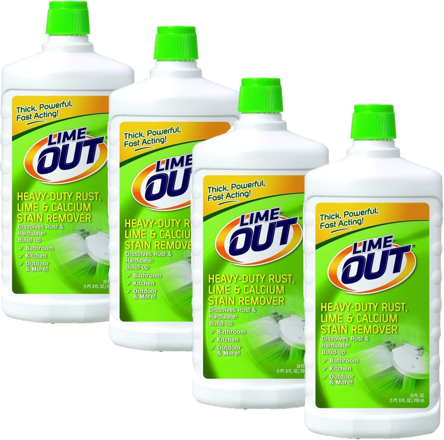 Heavy-Duty Lime & Calcium Cleaner, 24oz – 4 Pack