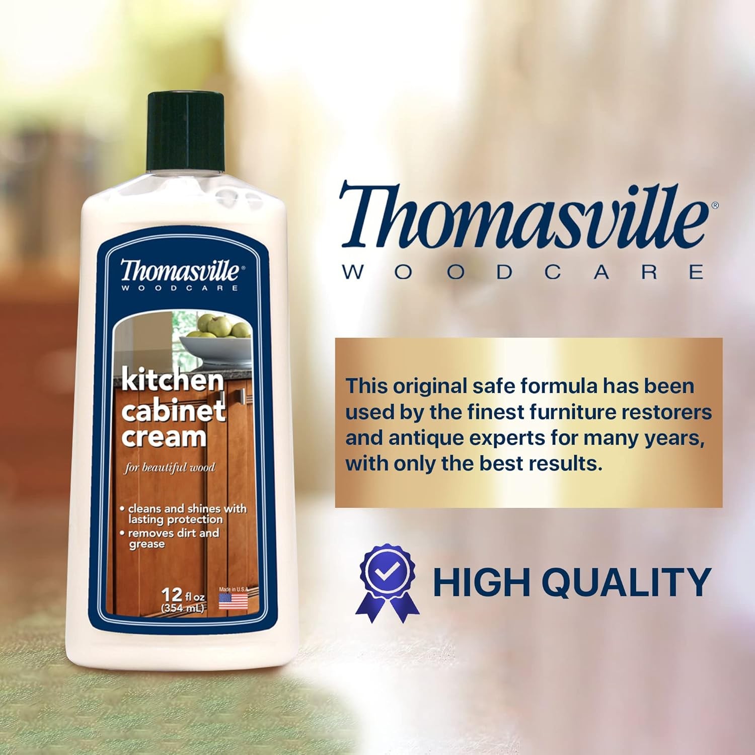 THOMASVILLE KITCHEN CABINET CREAM – Multisurface Wood Cleaner and Polish Furn…