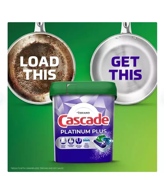 Cascade Platinum Plus ActionPacs Dishwasher Detergent Pacs Fresh Scent (81 ct.)