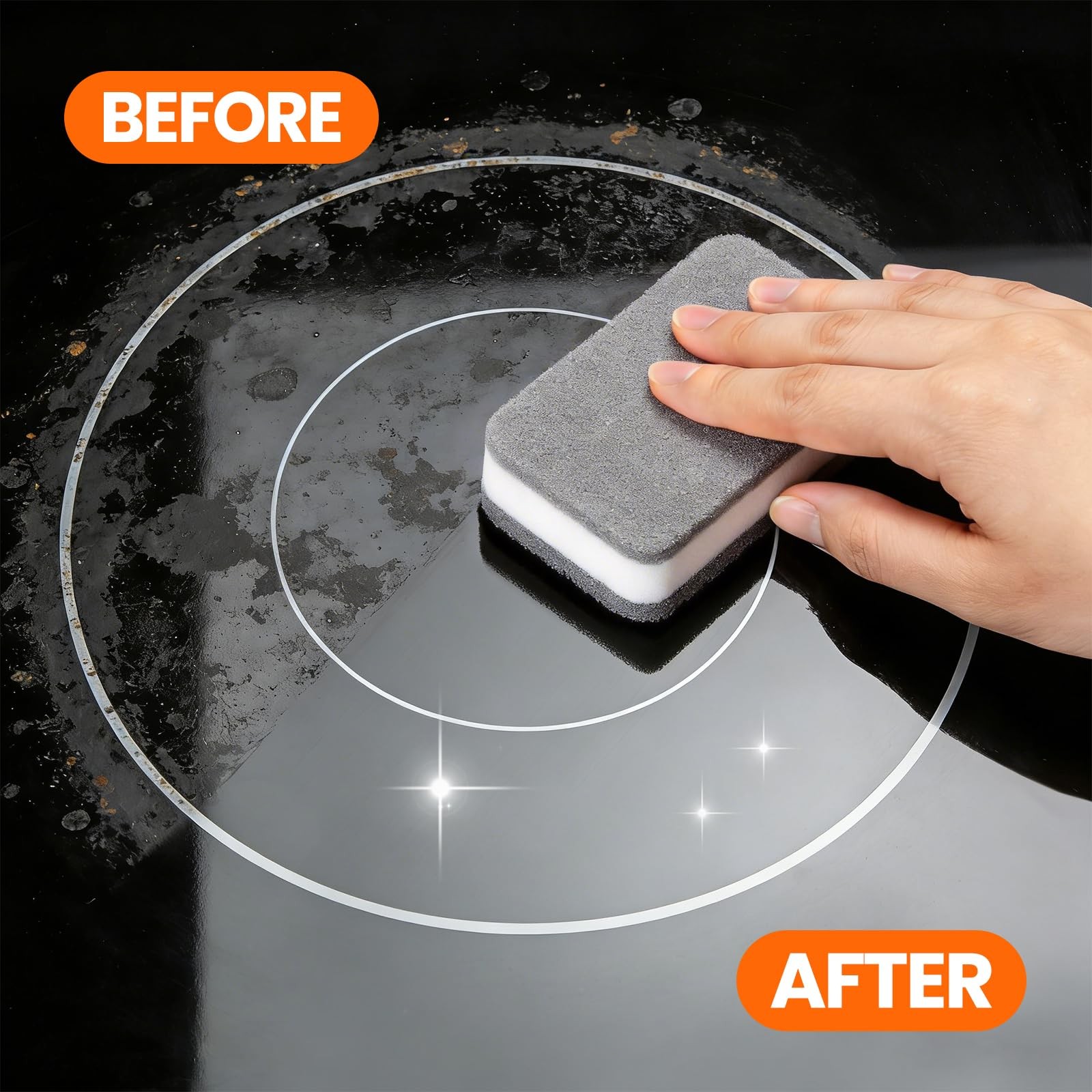 3-in-1 Stove Top and Oven Cleaner Kit – Glass Cooktop Cleaner for Ceramic Ele…