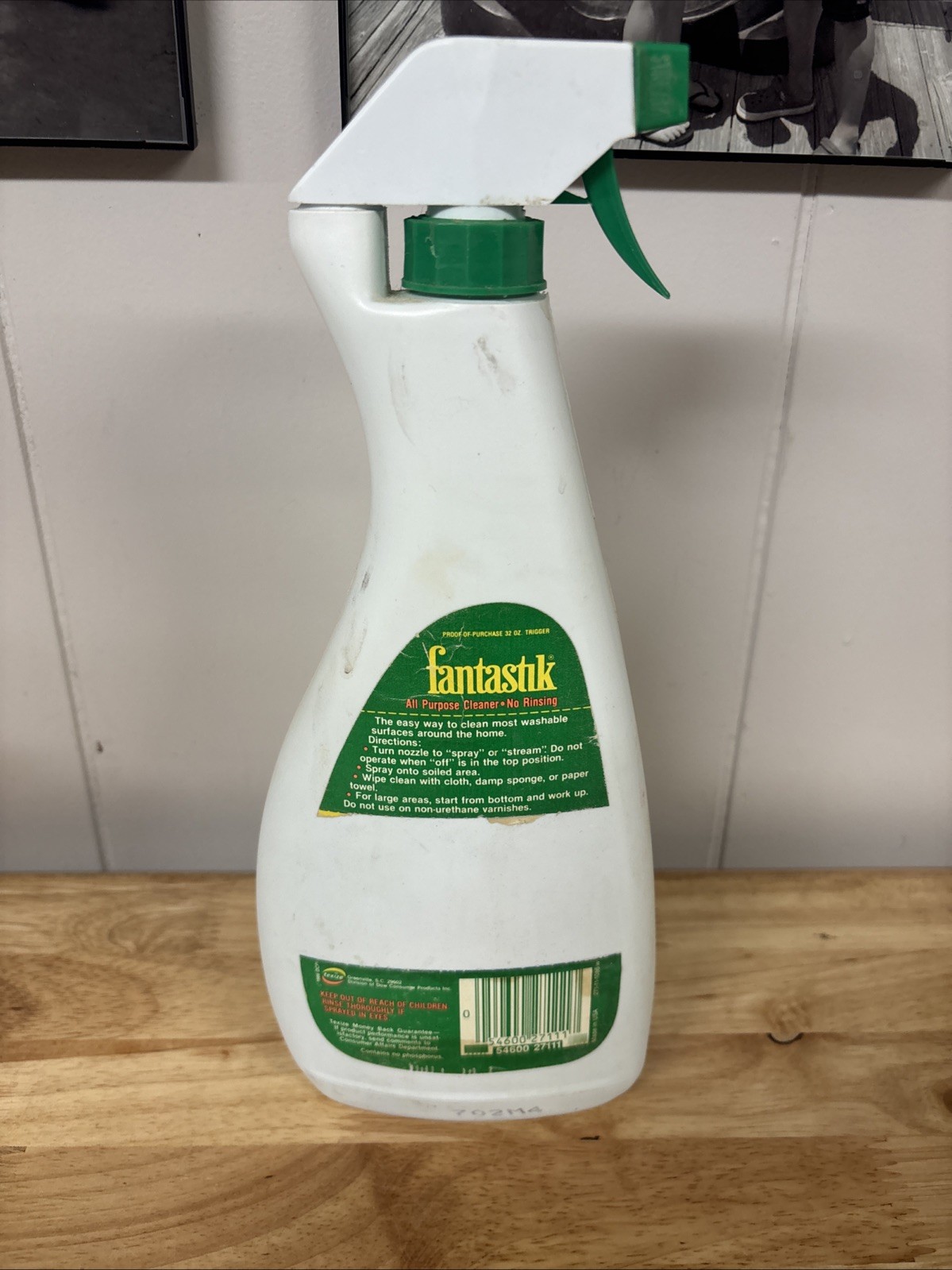 Fantastik 32 fl. oz. All Purpose Cleaner Vintage prop 1987 3/4 Full