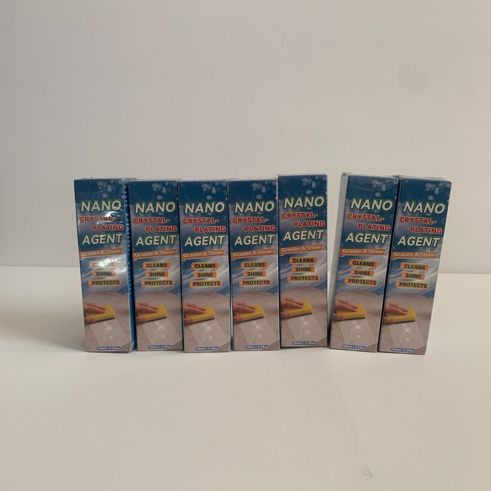 Nano Crystal Plating Agent Lot Of 7 100ML Cleans Shine protects Granite & Stone