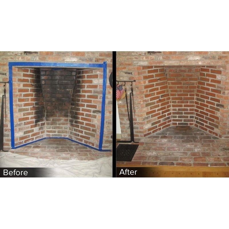 Non-Toxic Fireplace Soot Remover Easy Application No Scrubbing 0.5 Gallon New