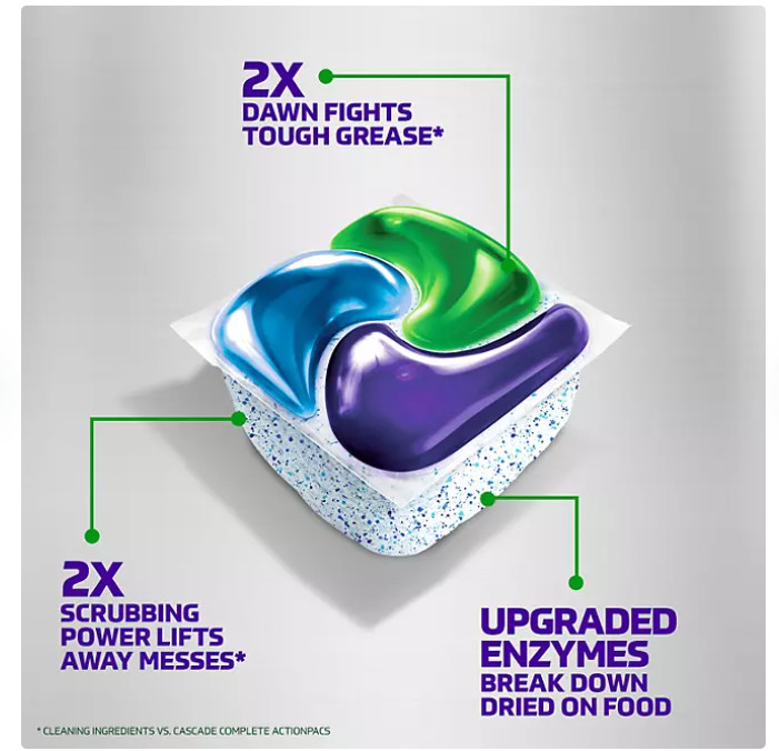 Cascade Platinum Plus ActionPacs Dishwasher Detergent Pacs, Fresh Scent, 81 ct.