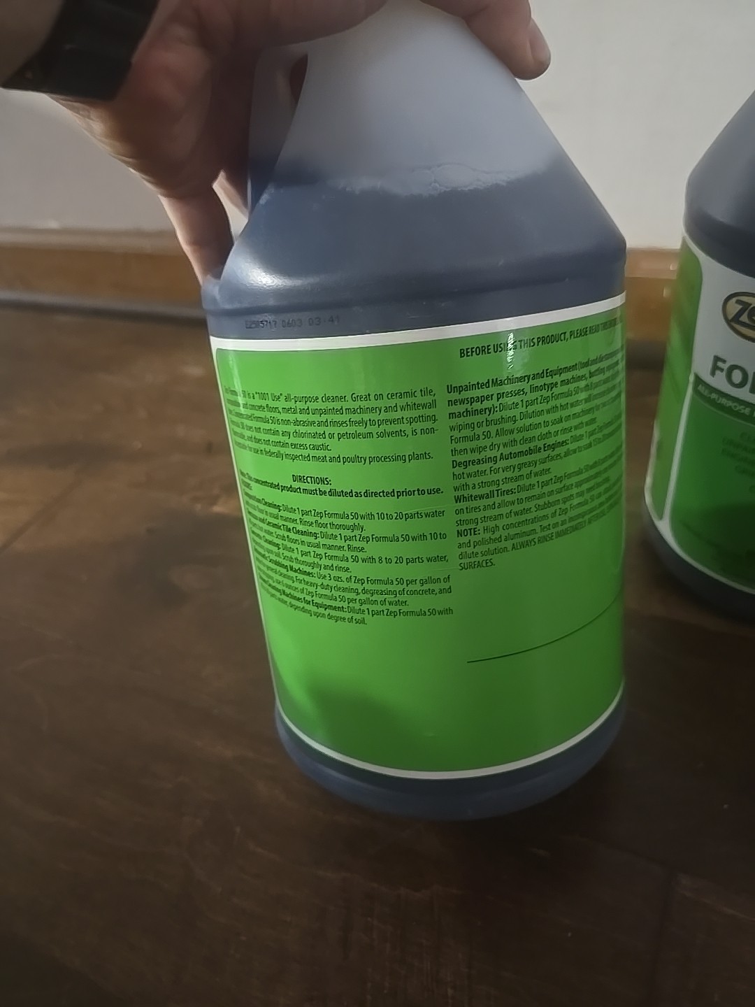 Zep Formula 50 Heavy-Duty Alkaline Cleaner – 1 Gallon (Case of 4) 85924