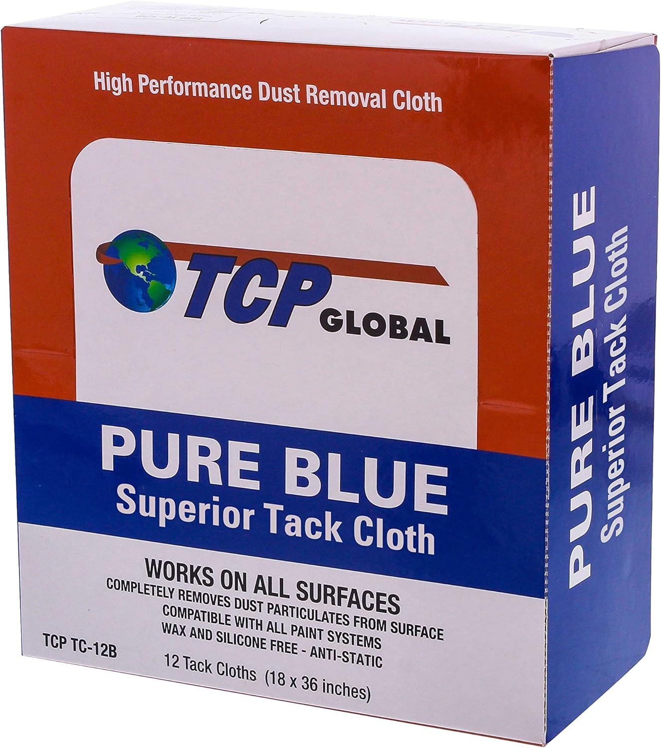 Pure Blue Superior Tack Cloths – Tack Rags (Box of 1 Item Package Quantity: 12