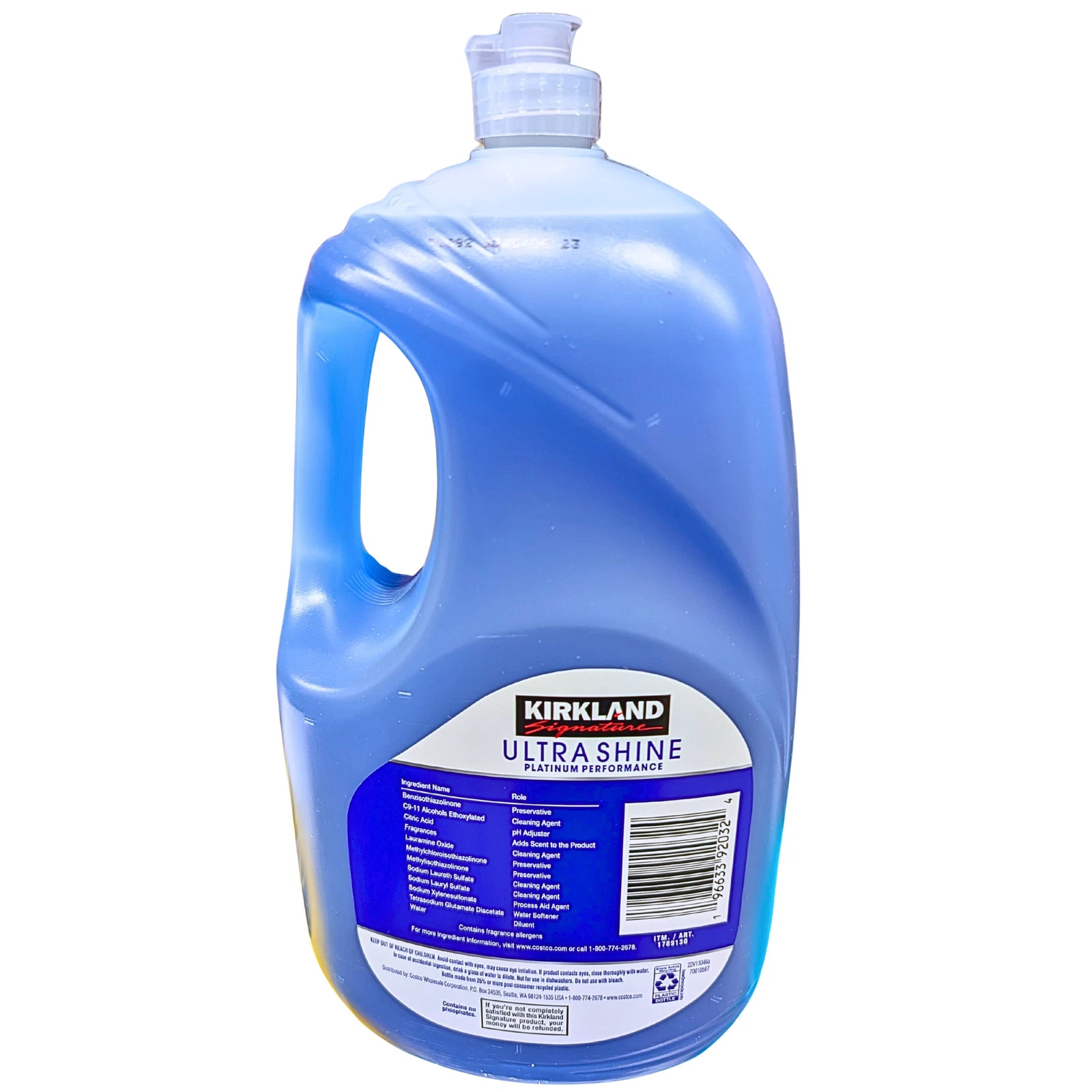 Kirkland Signature Commercial Dishwashing Liquid 90 oz Heavy Duty Degreaser Soap