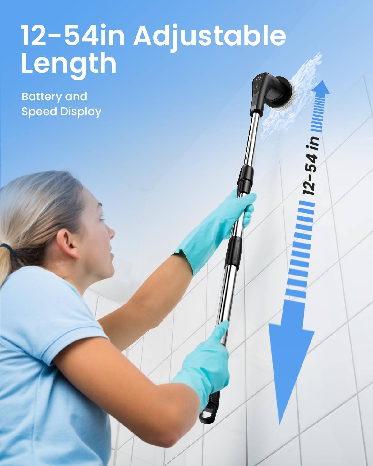 Electric Spin Scrubber, Cordless Cleaning Brush with 8 Replaceable Brush Head…
