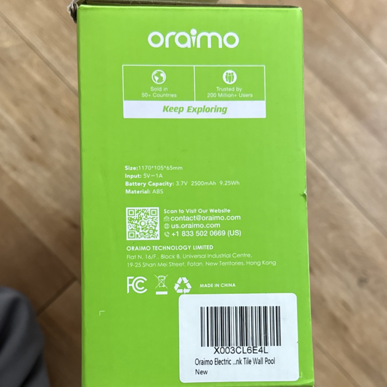 Oraimo Electric Spin Scrubber UltraCleaner Adjustable Angle Brush OSS-L102A