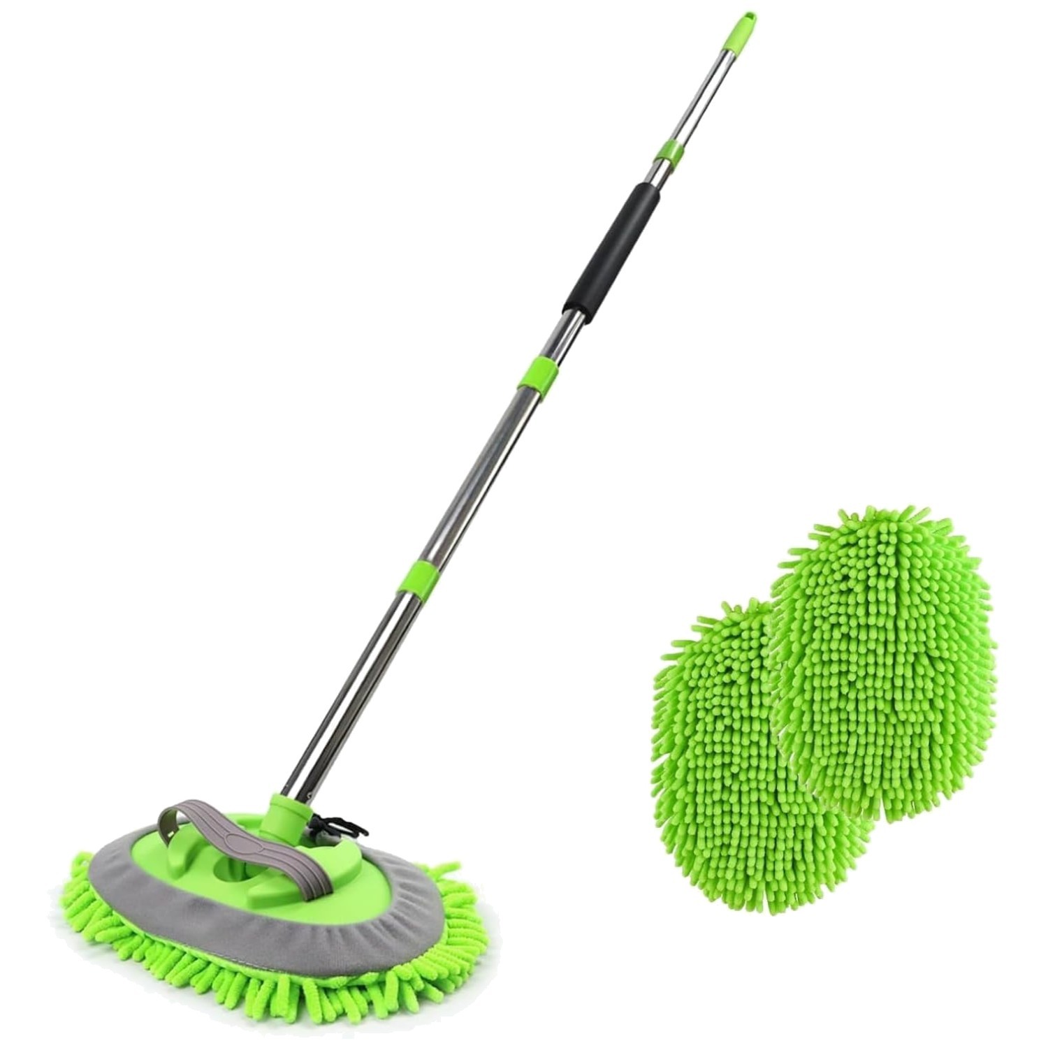 62” Microfiber Car Wash Brush Mop Kit Sponge with Long Handle