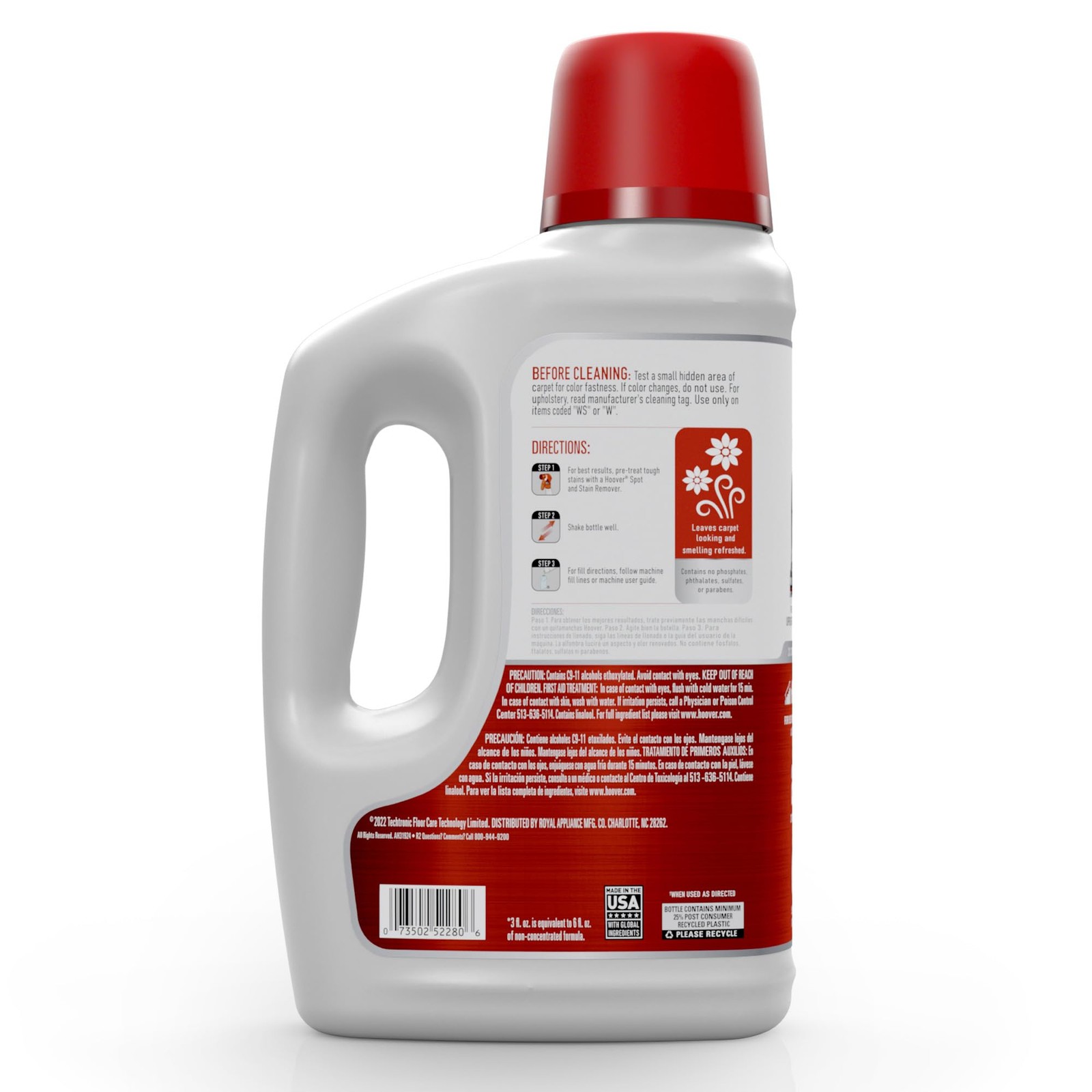 Hoover Renewal Carpet Cleaner Solution, 64 oz., 64 Fl Oz (Pack of 1), White