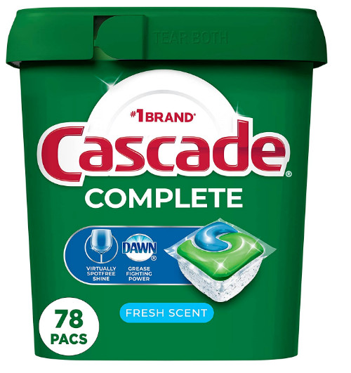 Fresh Scent ActionPacs Dishwasher Pods Cascade Complete Detergent Tabs 78 Count