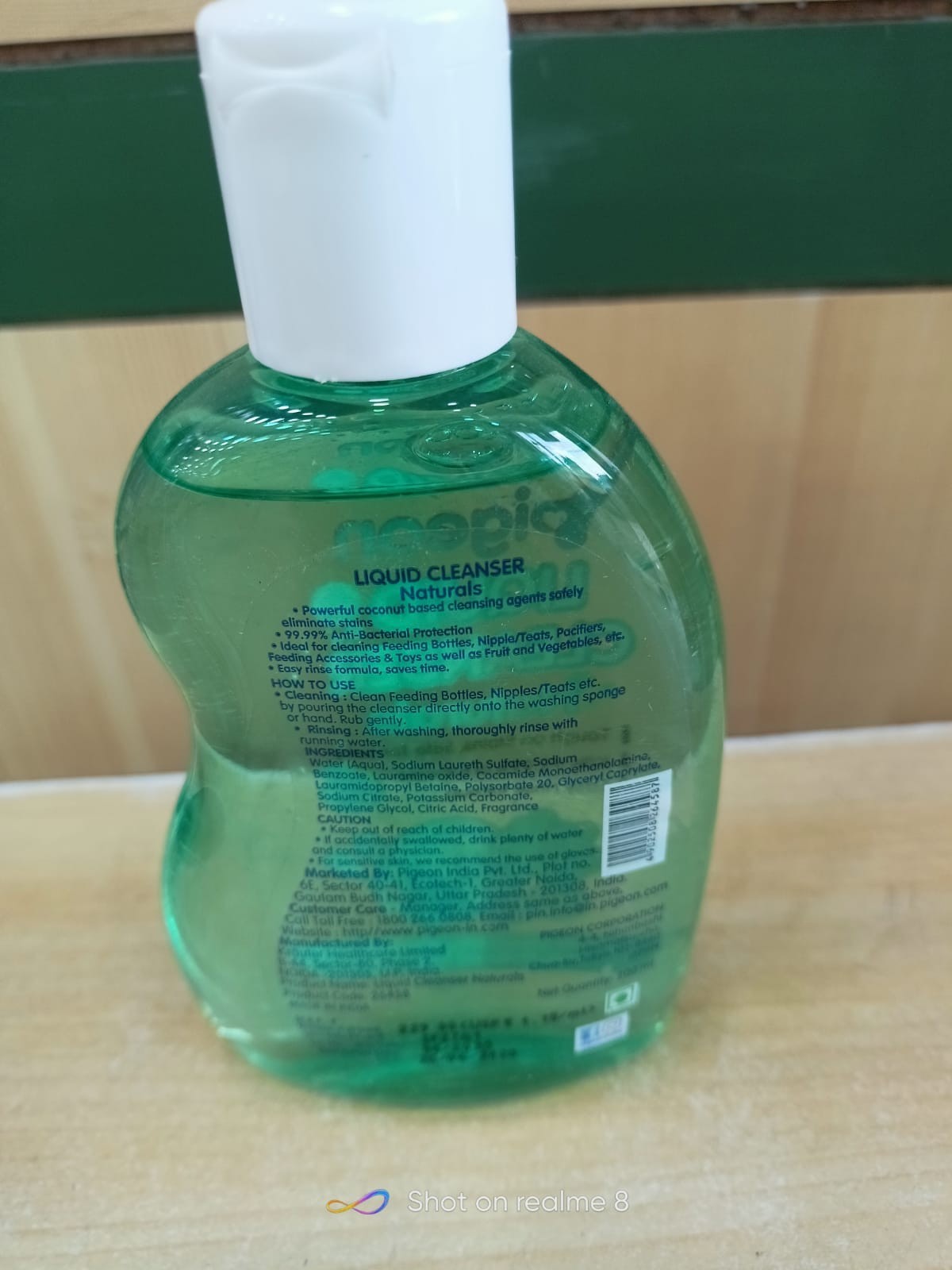 Pigeon Liquid Cleanser Bottle, 200 ml (Green) natural expiry 26.06.2028 f/s