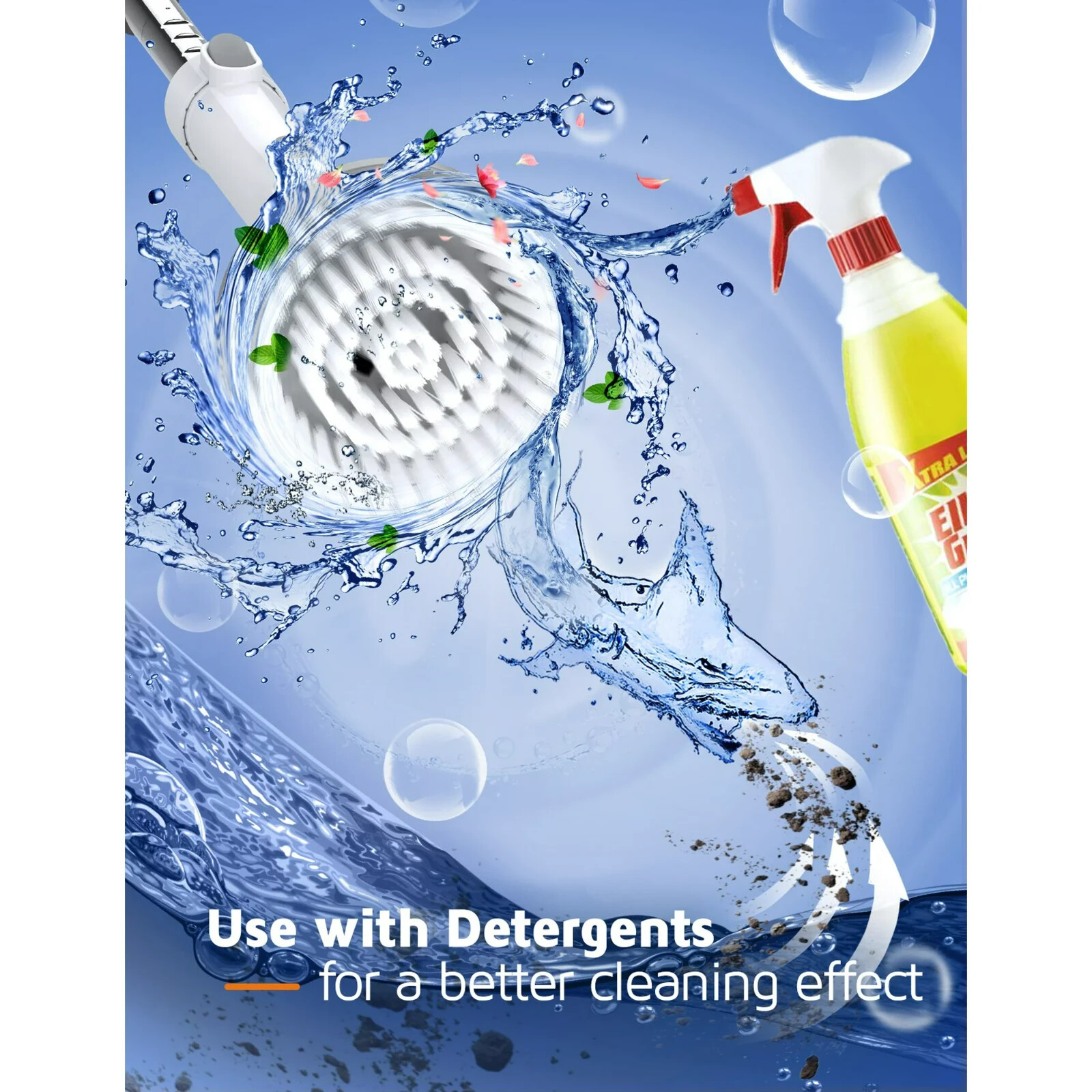 Electric Spin Scrubber Power Brush, Cordless Floor Scrubber HM115D
