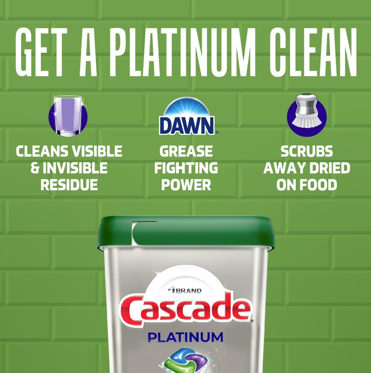 [HOT SALE] 2 Pack Cascade Platinum Dishwasher Detergent Pods Fresh 71 Count Tabs