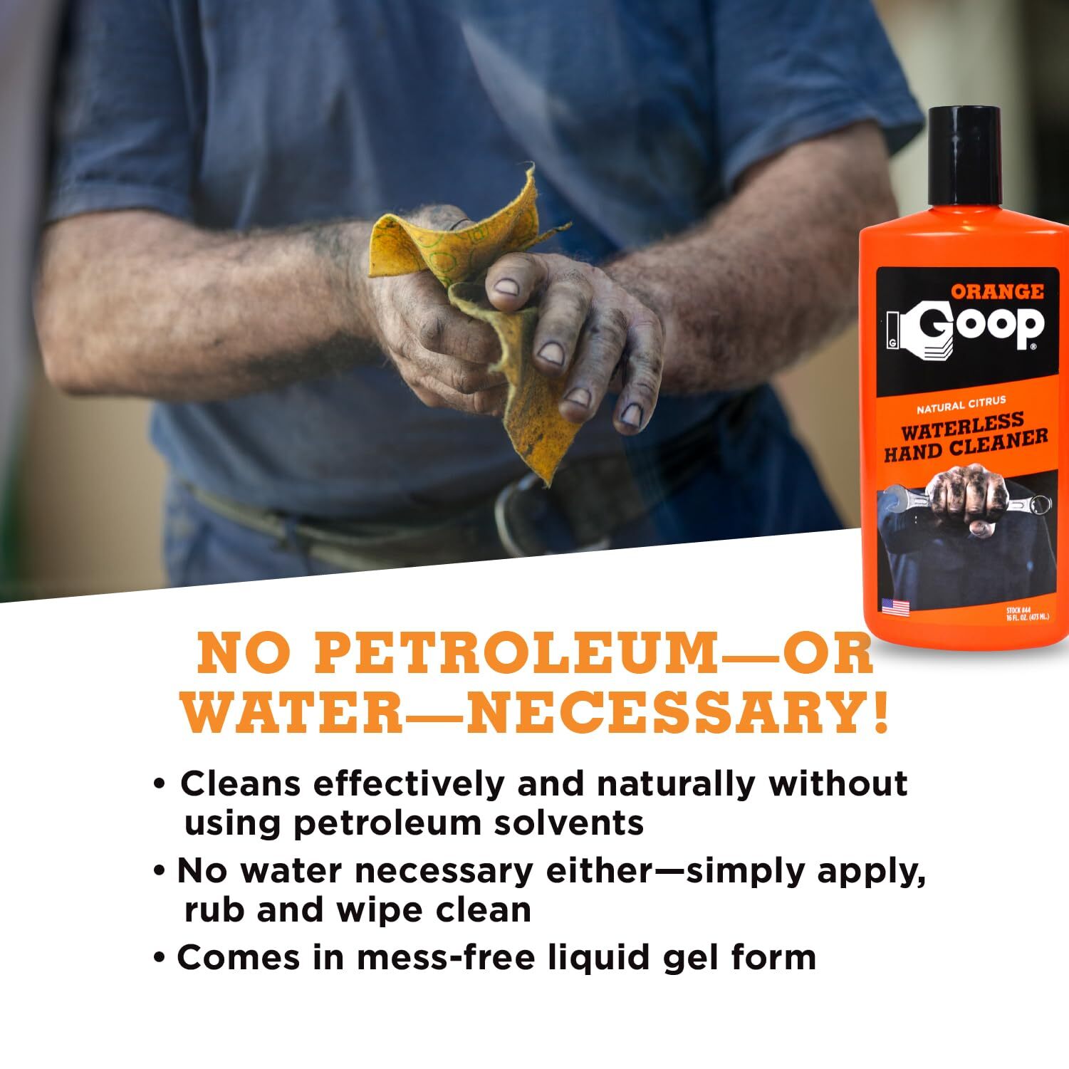 Orange Goop 16 Ounce Natural Citrus Cleaning Agent Non Toxic Safe for Hands