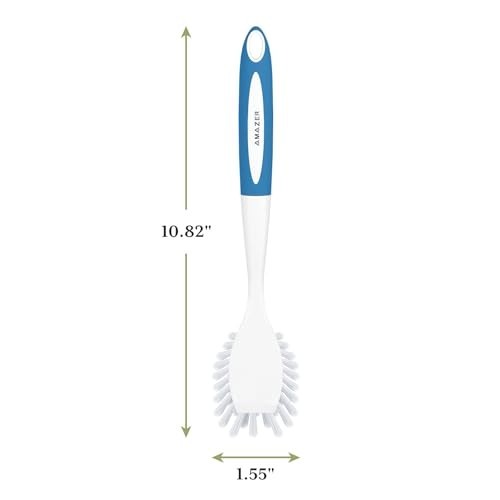 Amazer Dish Brush with Handle, 2 Pack Kitchen Scrub Brushes for Cleaning, Dis…