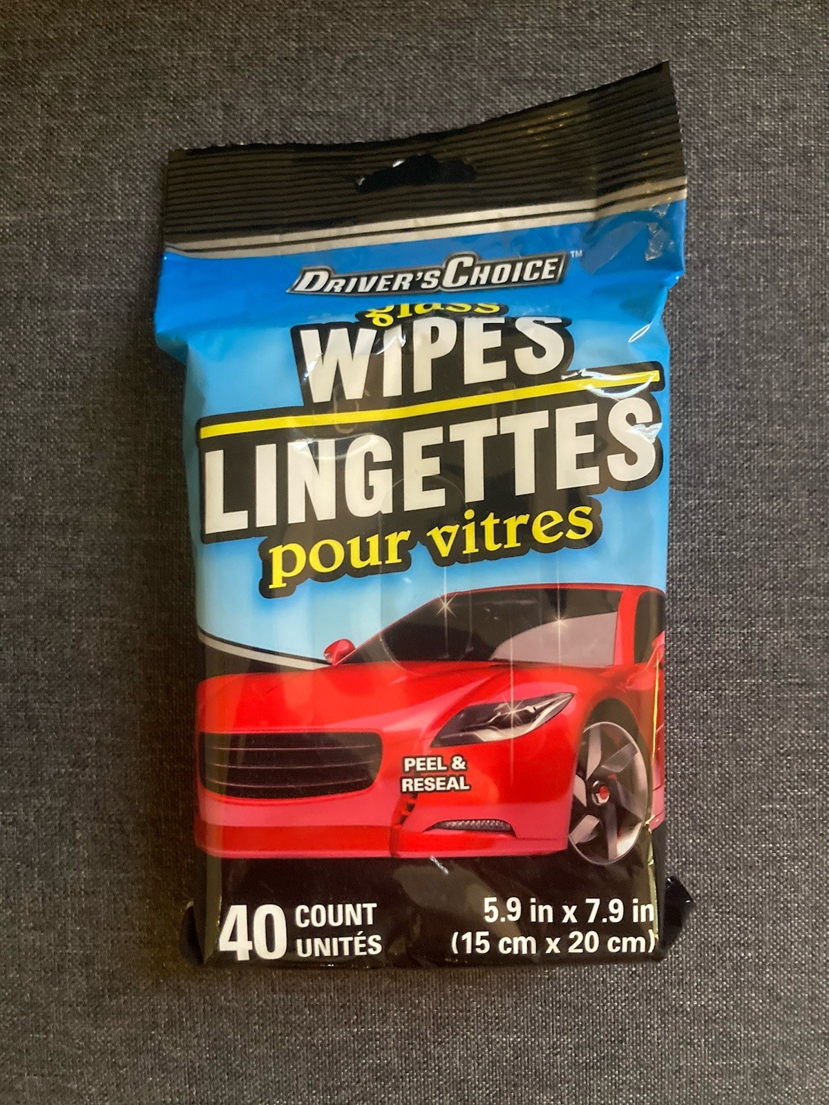 1 package of 40 Car Glass Vehicle Cleaning Wipes by Drivers Choice
