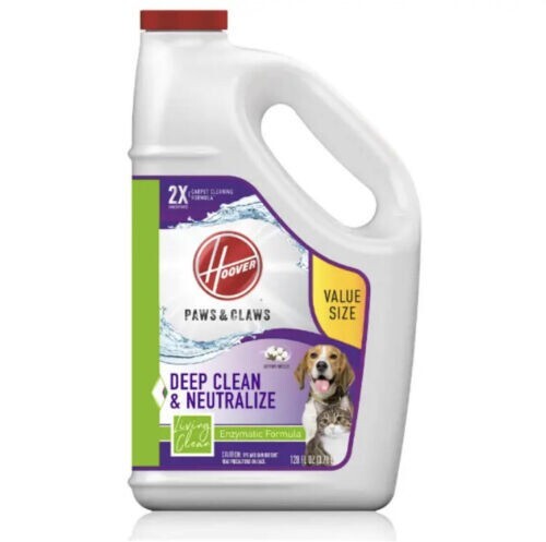 Hoover Paws & Claws Pet Stain and Odor Remover Carpet Cleaner Solution, 128 oz
