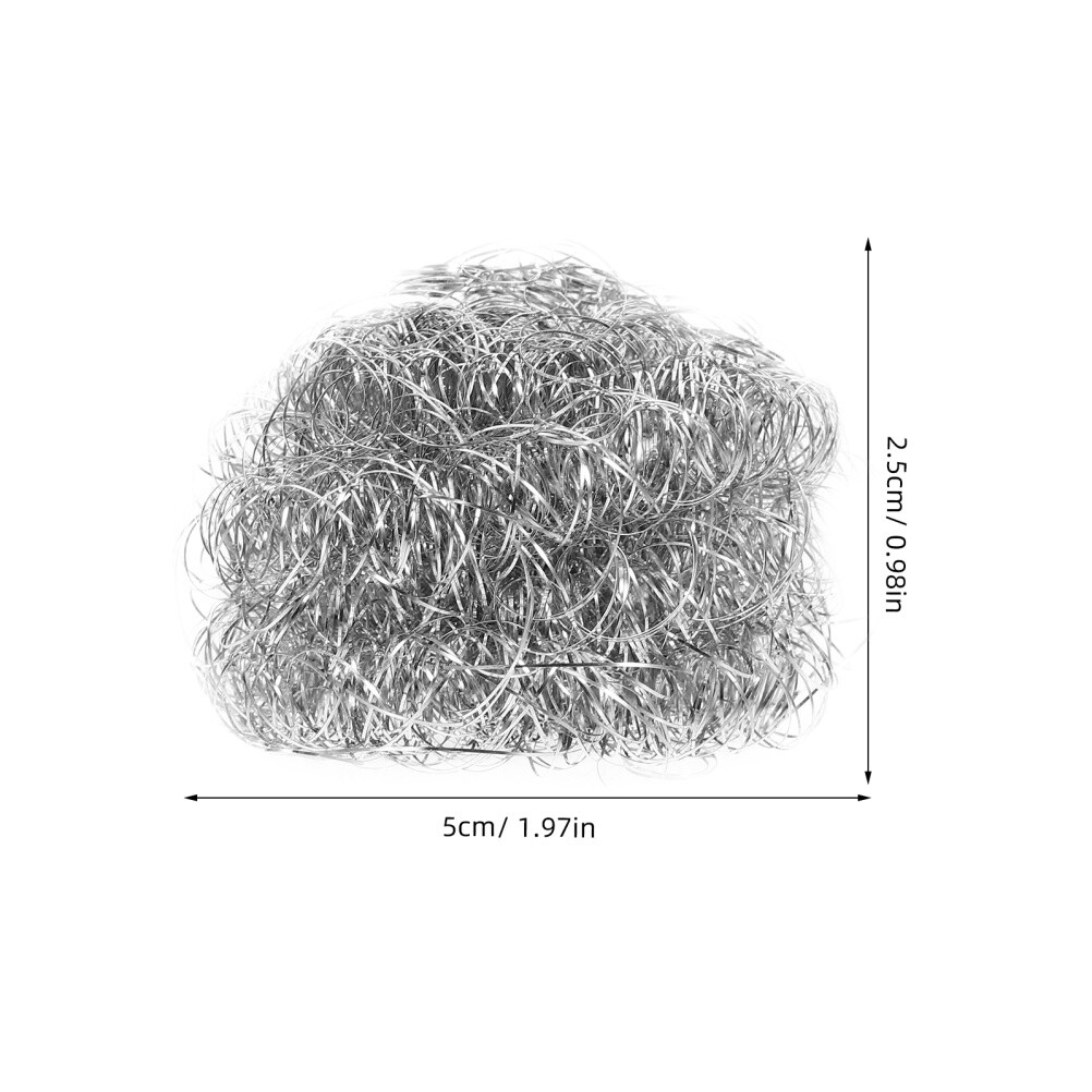 4pcs Stainless Steel Sponges Scrubbers Kitchen Practical Spiral Scourers for Pot