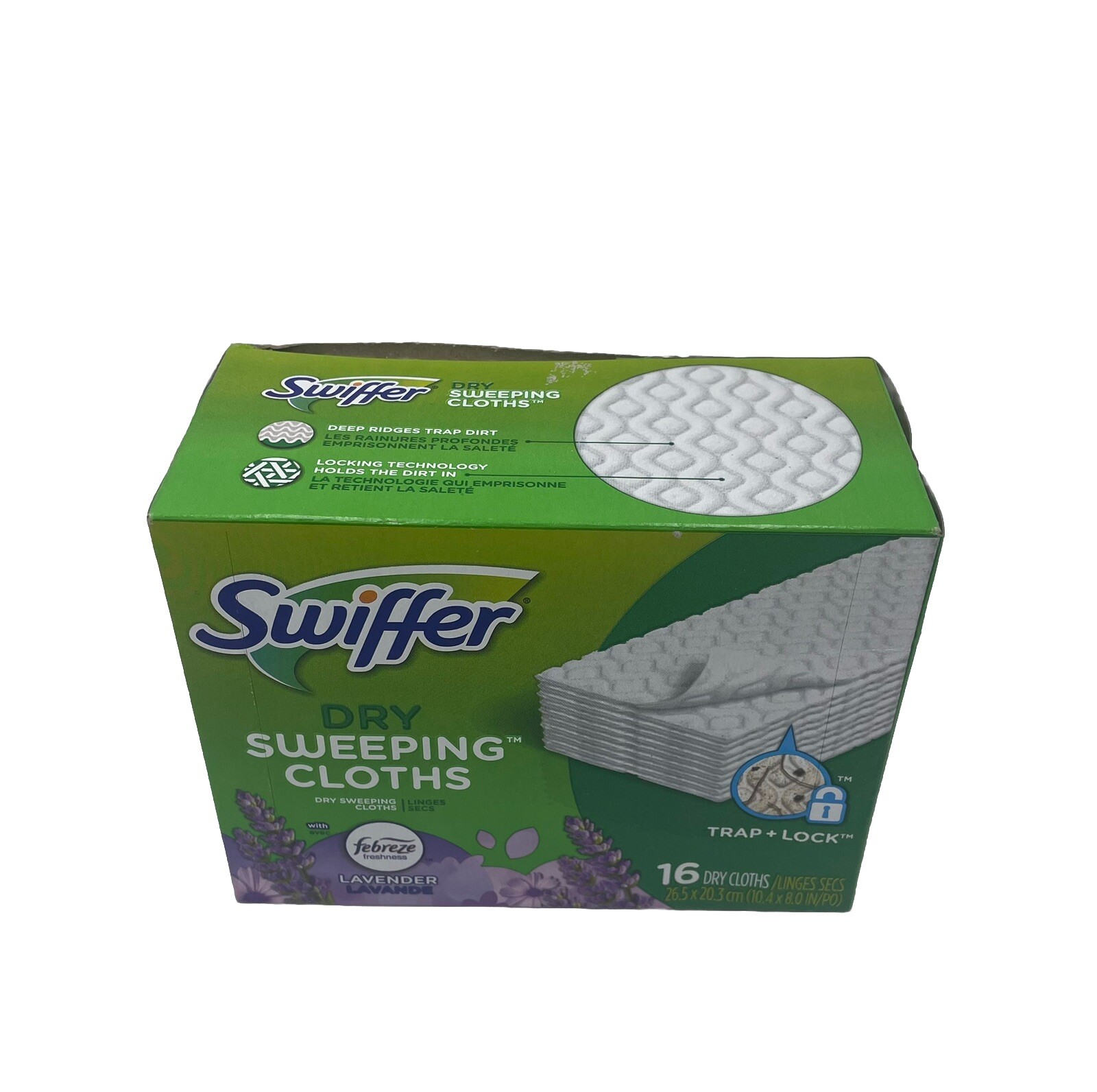 Swiffer Dry Sweeping Cloths w/Febreze Lavender, 16 Dry Cloths, Boxes Are Damaged
