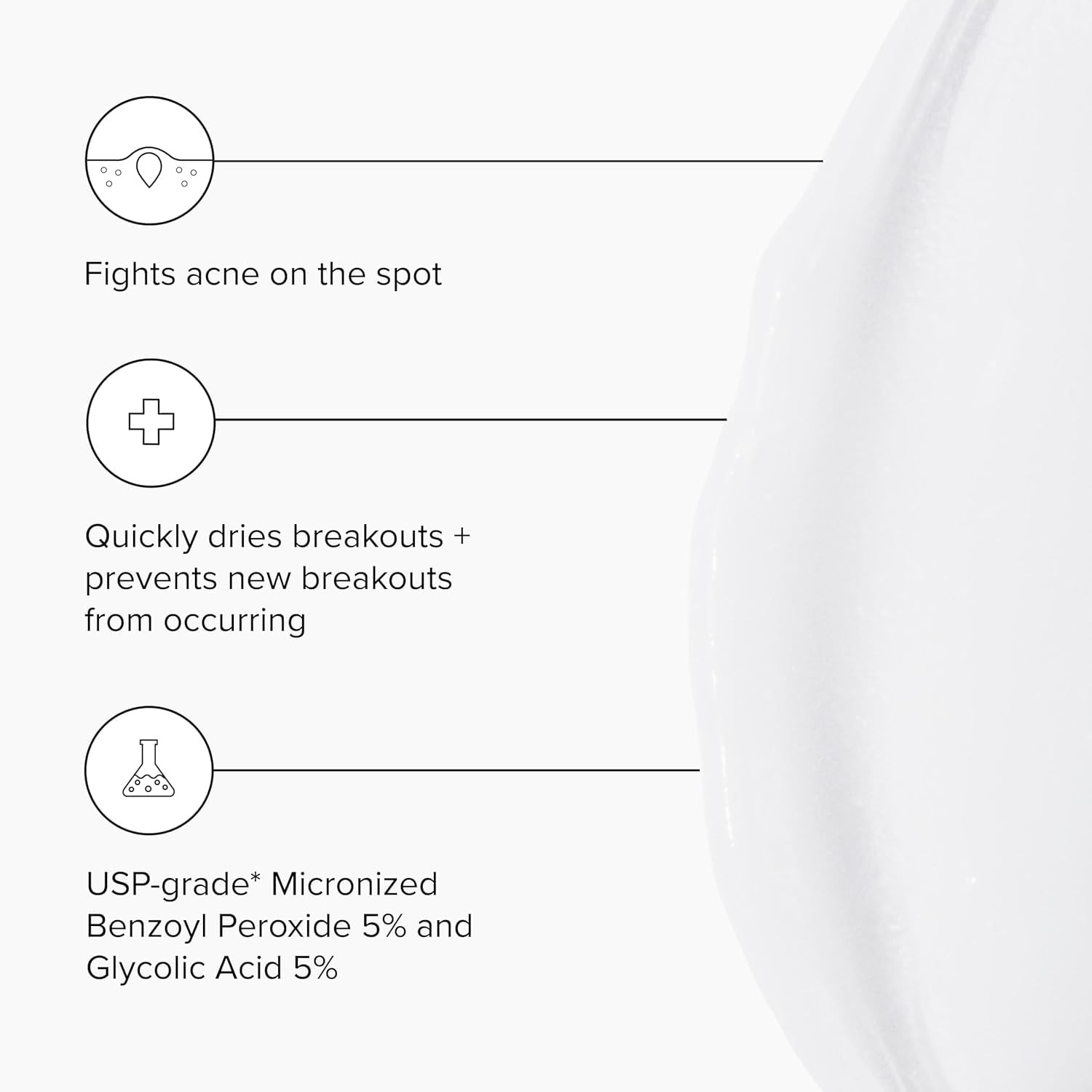 DRMTLGY Acne Spot Treatment and Cystic Acne Treatment. Acne Serum with Microni