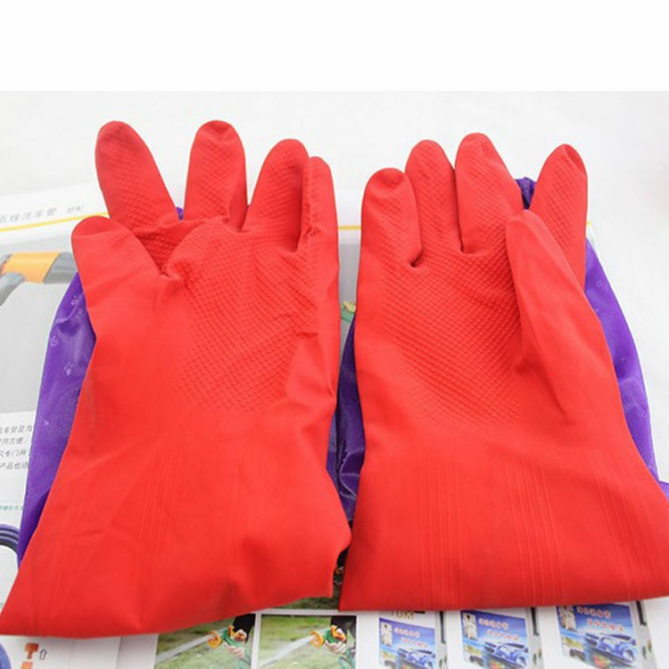 Kitchen Waterproof Long Dishwashing Cleaning Latex Washing Gloves PVC Housework