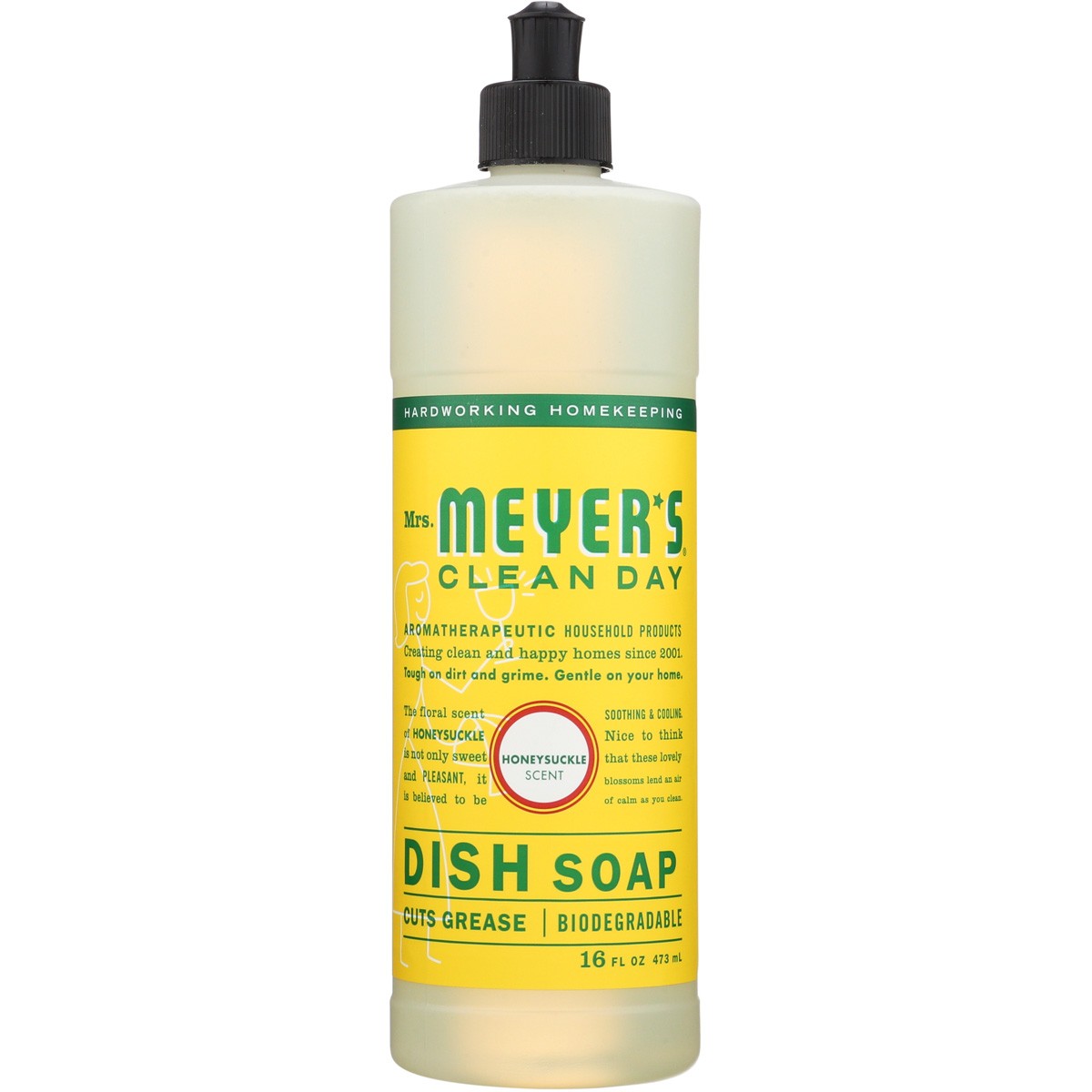 Mrs. Meyers Honeysuckle Mrs Clean Day Dish Soap 16 Oz 6 Pack
