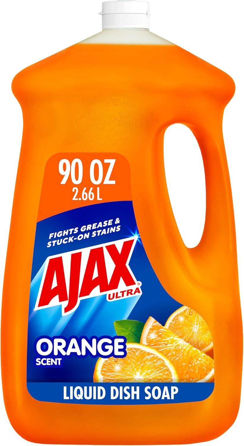 Ajax Ultra Dishwashing Liquid Dish Soap Refill, Vinegar and Lime Scent, 90 Fluid
