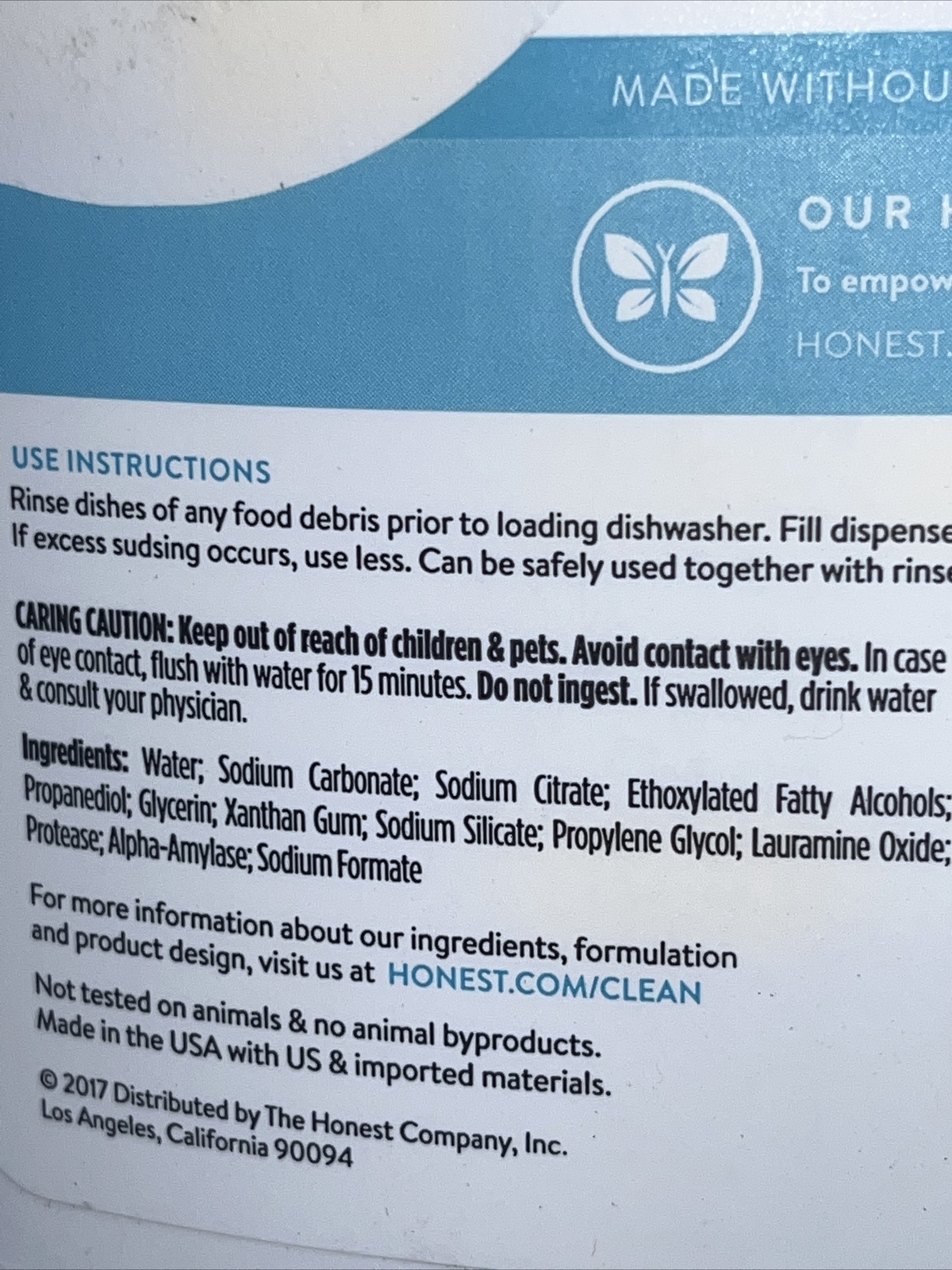 HONEST Dishwasher Detergent FREE & CLEAR 120 Loads, (40 fl.oz X 3) 👀