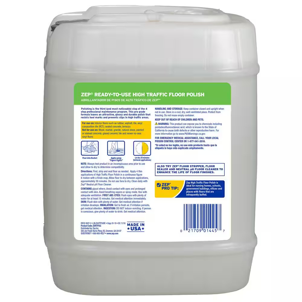 5 Gal. High Traffic Floor Polish