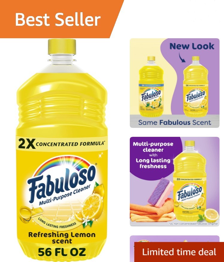 Multi-Purpose Cleaner, 2X Concentrated Formula, Refreshing Lemon Scent, 56 oz