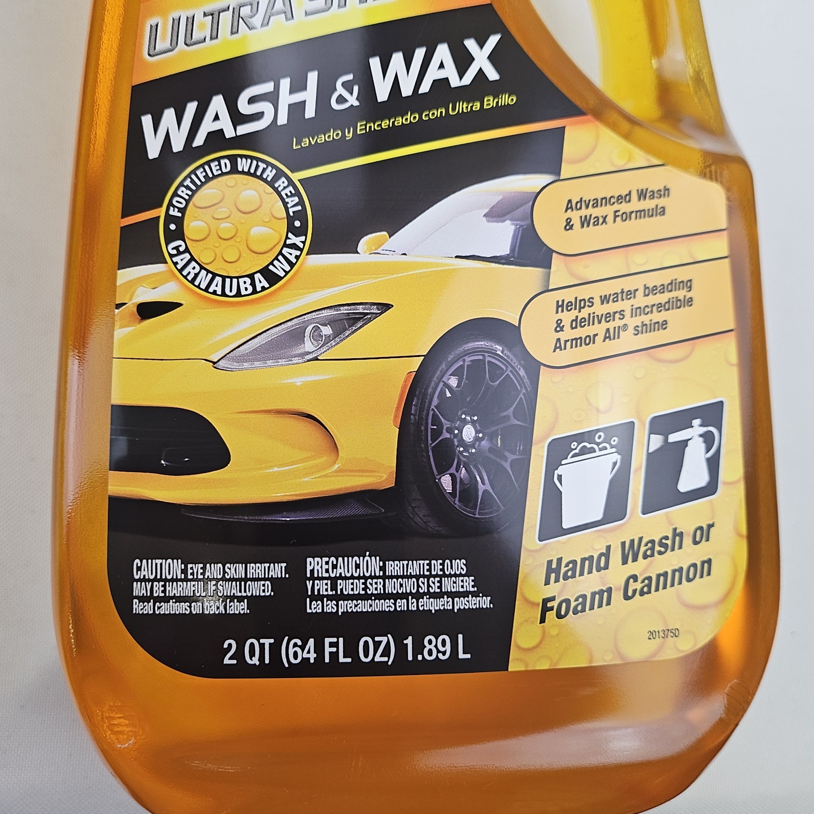 Armor All Ultra Shine Wash and Wax Liquid 64oz Bottle 4 PACK New