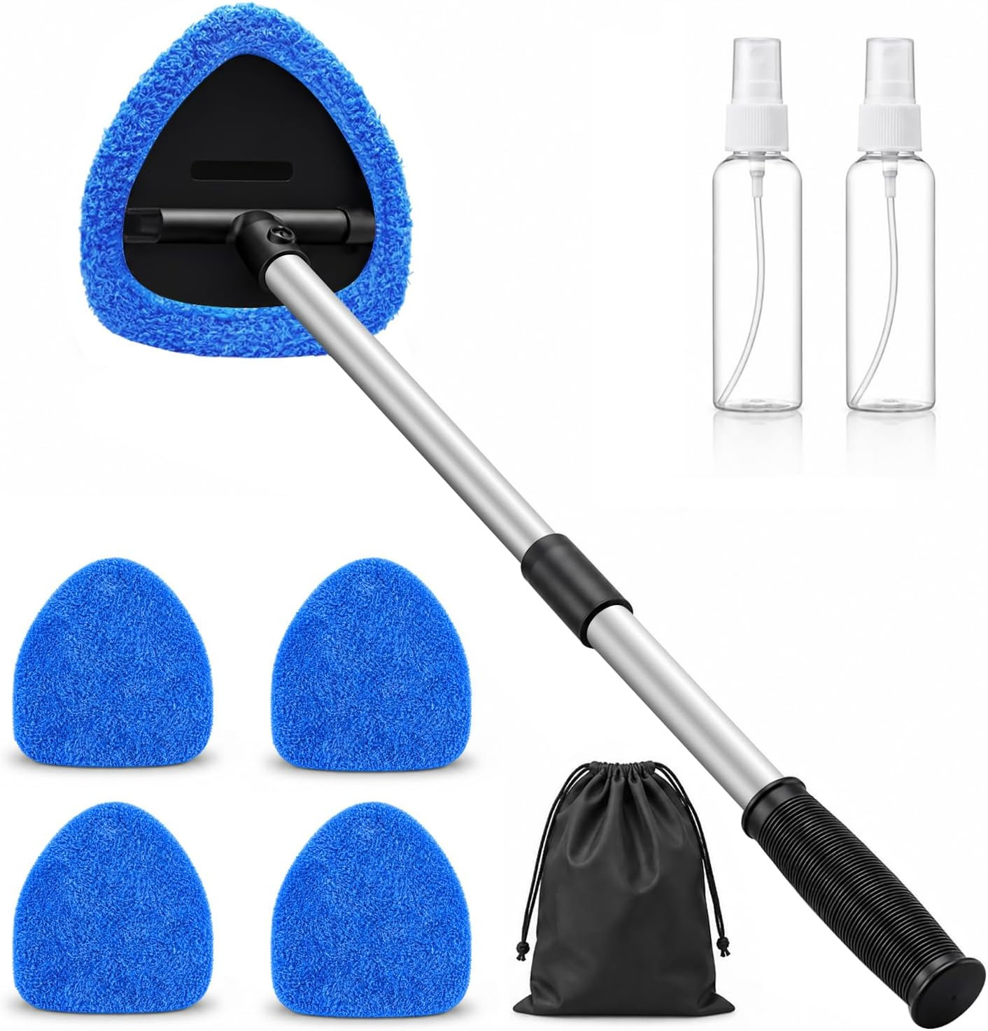 25.5″ Extra-Long Reach – Super Absorbent Coral Velvet Windshield Cleaner Tool, S