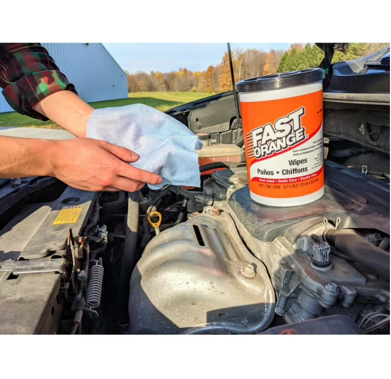 4 Pack Permatex Fast Orange Hand Cleaner Wipes, 72-Count Container Clean Scent