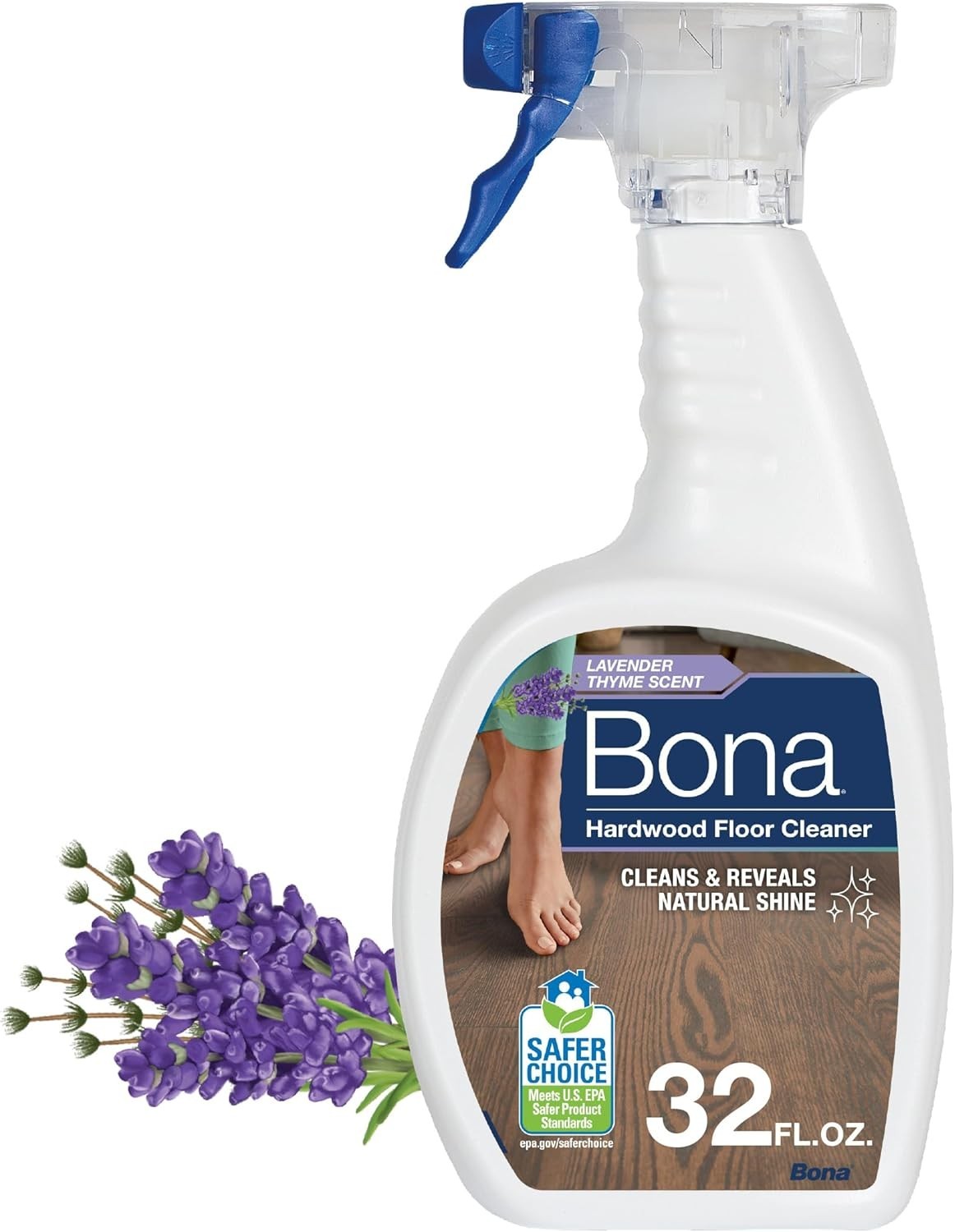 Bona Hardwood Floor Cleaner Refill Lavender Thyme 128 fl oz & Spray – 32 fl oz