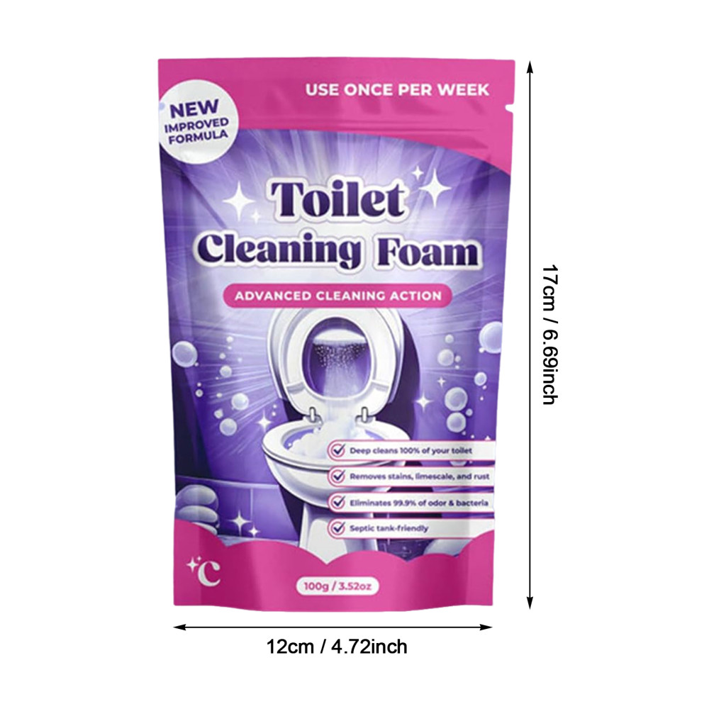 1~3Bags Fizzclean Toilet Foam Cleaner, Insta-Action Fizzclean Foam Cleaner 100g