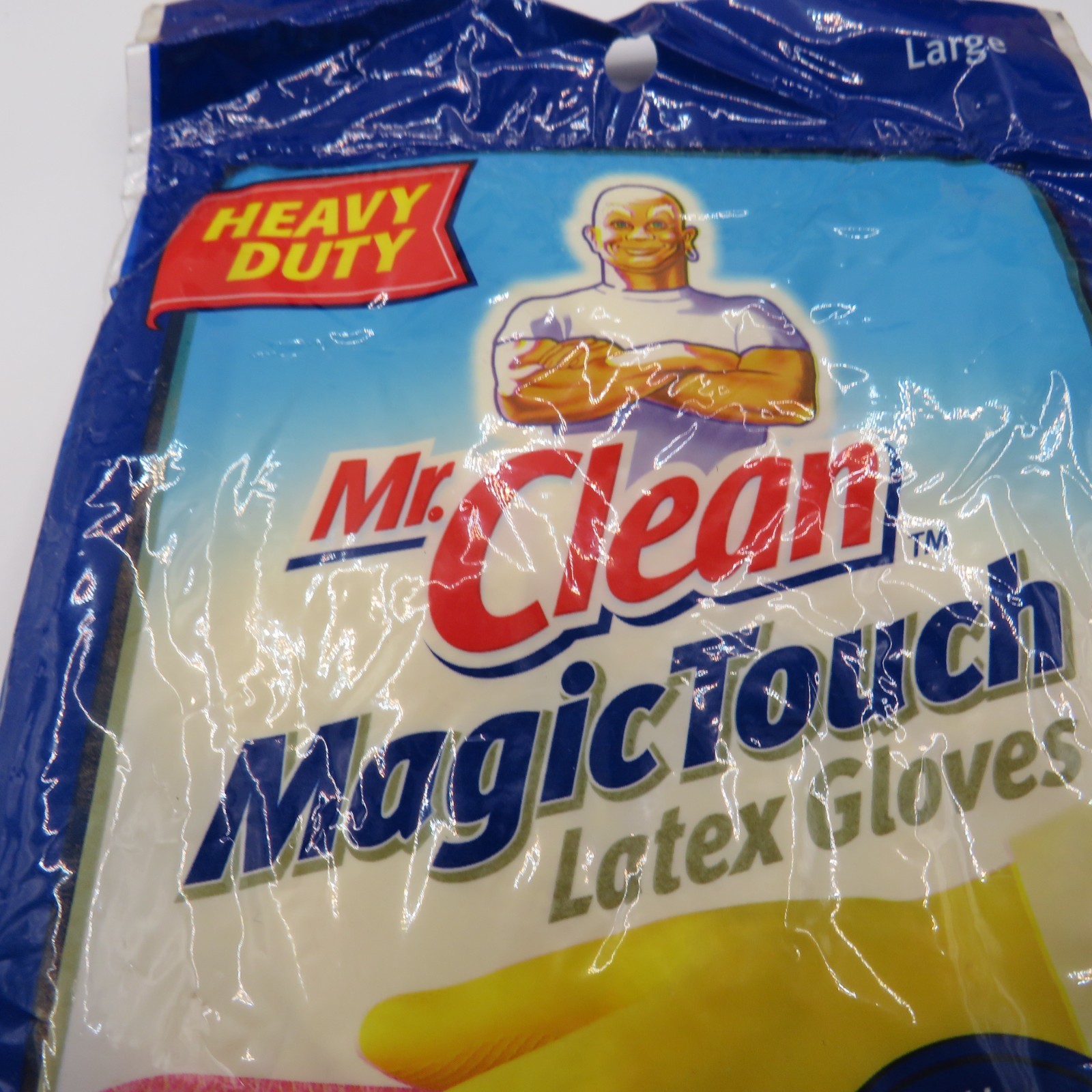 Vintage NEW Mr. Clean Magic Touch Latex Gloves Adult Large Lot Of 5 Cotton Lined