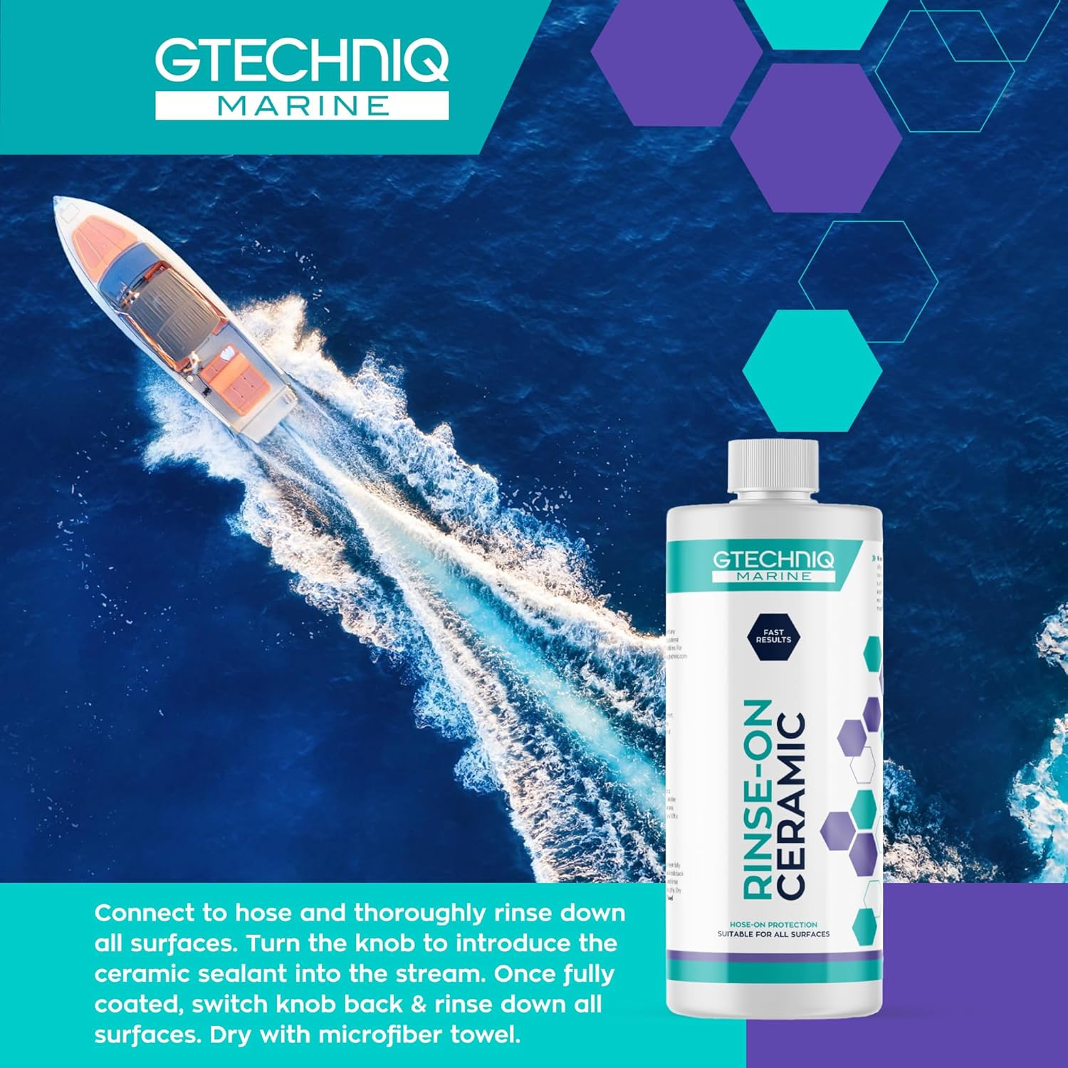 Rinse-On Ceramic – Marine Ceramic Sealant for Boats, Yachts & Jet Skis – Hose-On