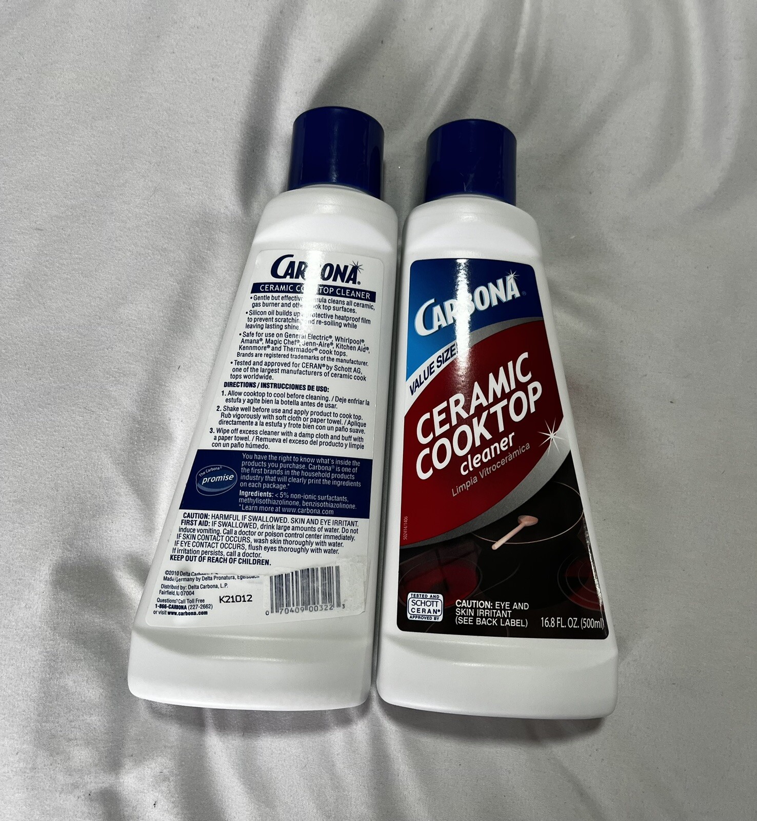 Brand New 2-Pack Value Size Carbona Ceramic Cooktop Cleaner Shiner 16.8 fl oz