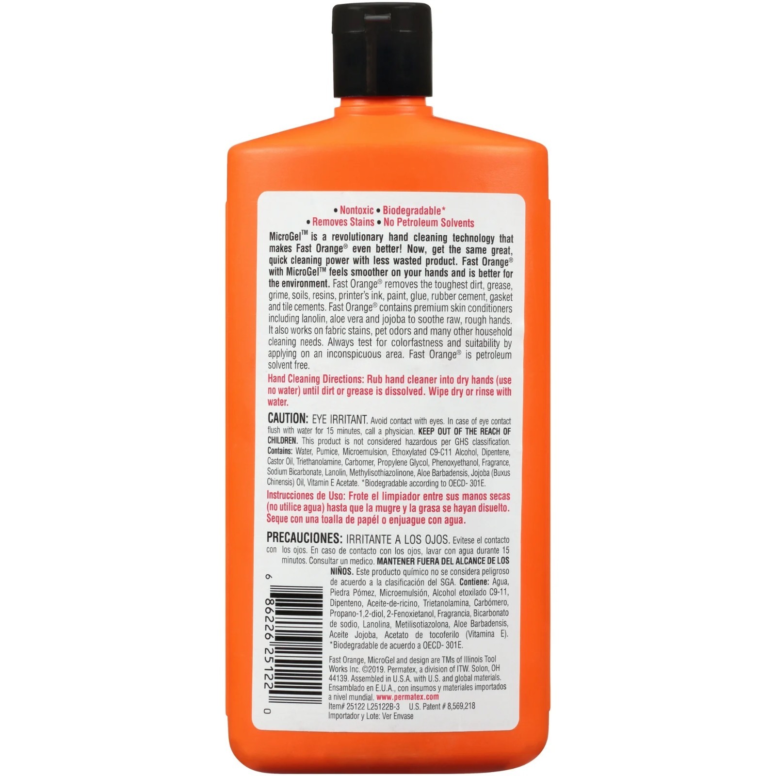 Fast Orange, Micro Gel Pumice Hand Cleaner, Orange Scented, 15 oz Permatex – 251