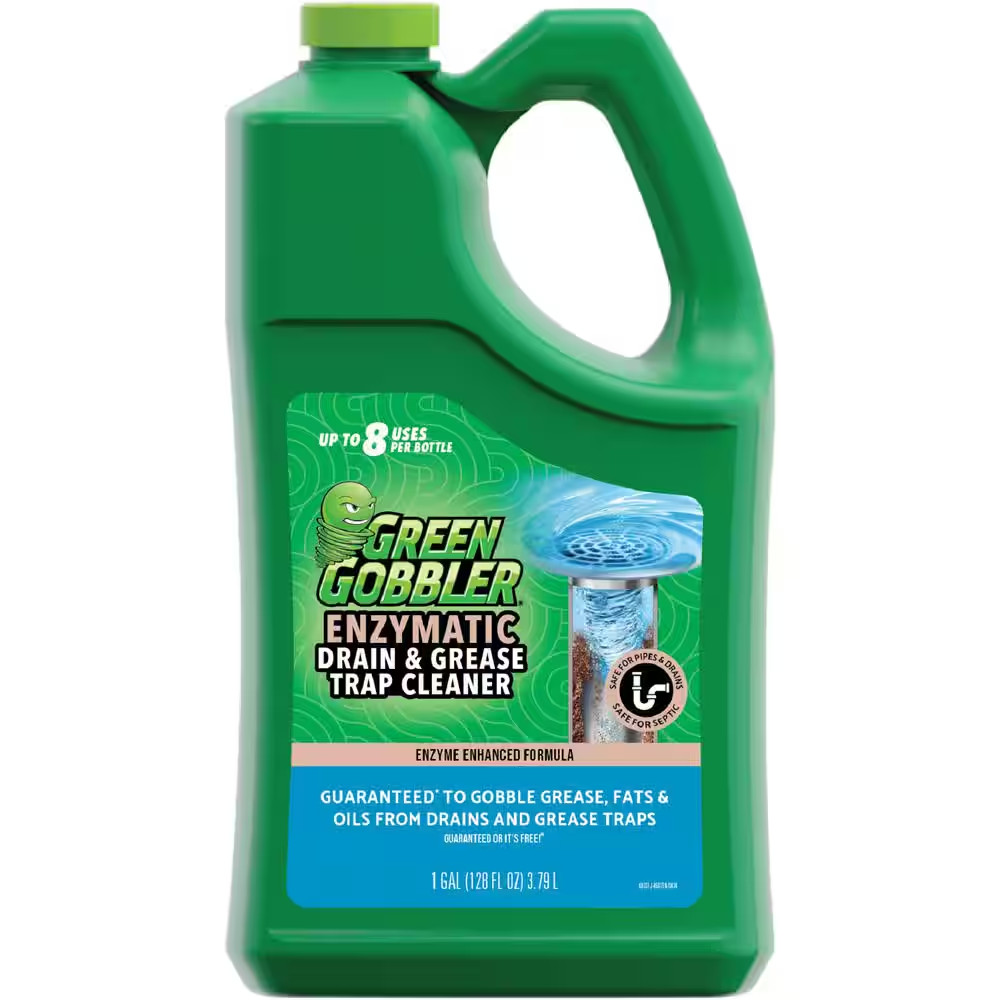 GREEN GOBBLER 1 gal Enzyme Drain Cleaner Deodorizer Grease Clog Remover Opener