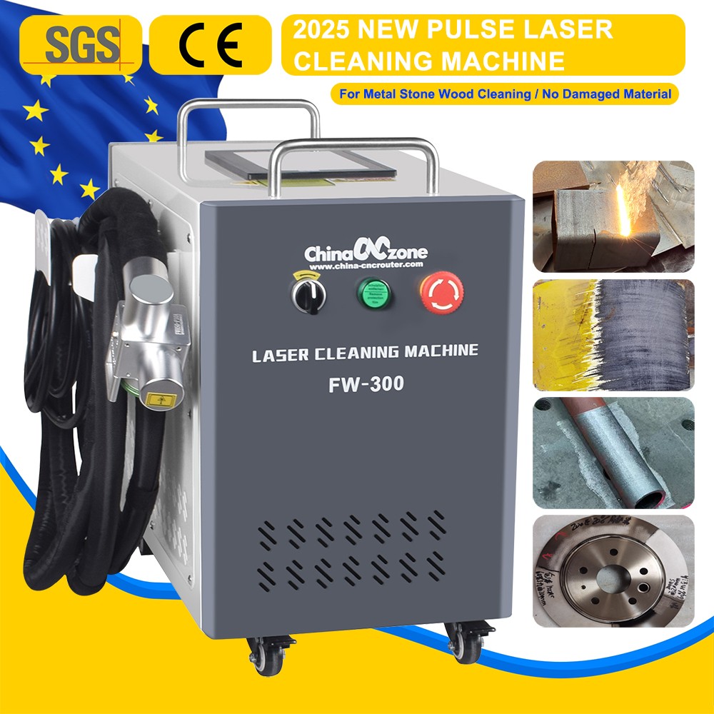 300W JPT Pulsed Laser Cleaning Machine Rust Oil Paint Remove Wood Metal Cleaner