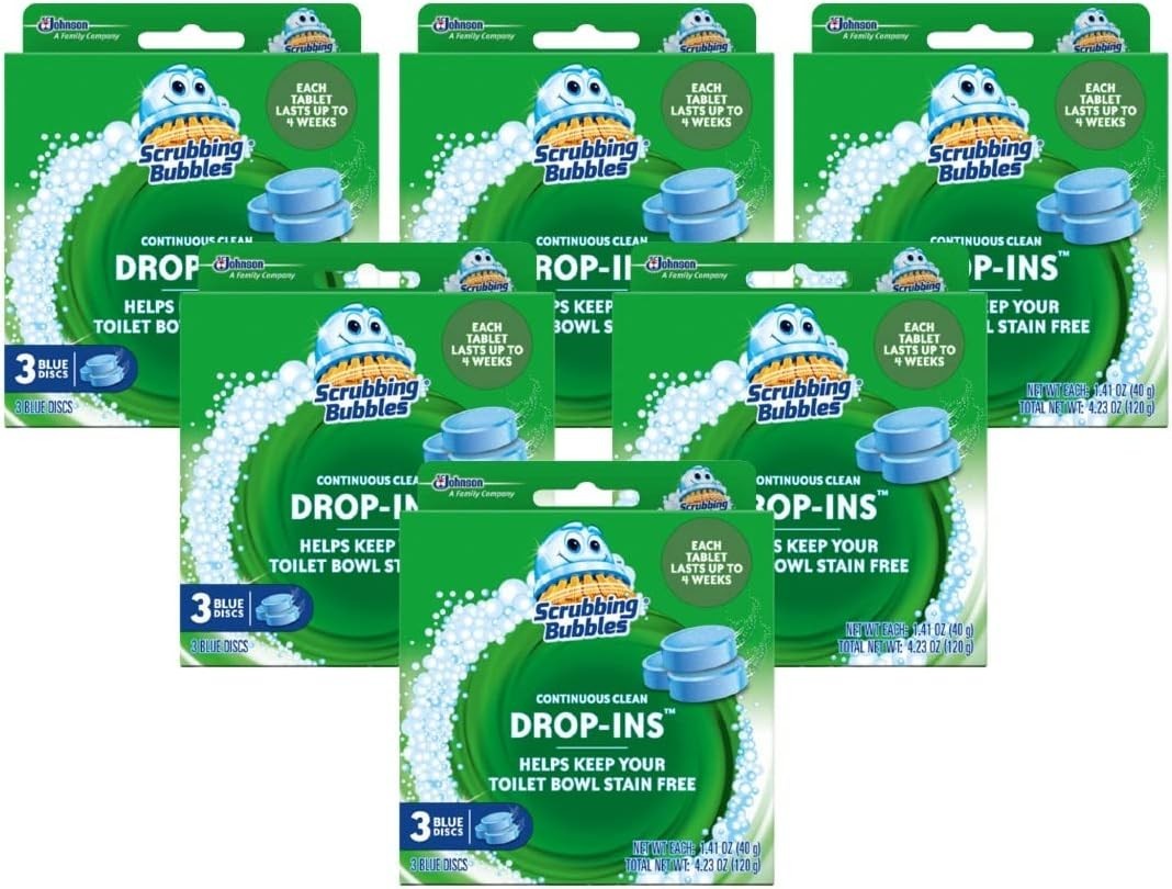 Fresh Scent Toilet Bowl Tablets – 18-Count Pack, Hard Water & Limescale Defense