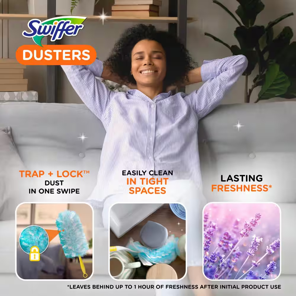 180 Duster Multi-Surface Refills with Febreze Lavender Vanilla and Comfort Scent