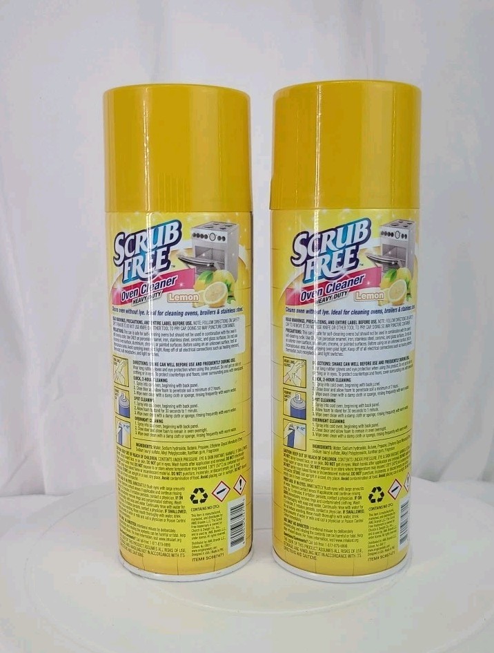 Lot of 2 Scrub Free Professional Oven Cleaner Lemon Heavy Duty 12 oz