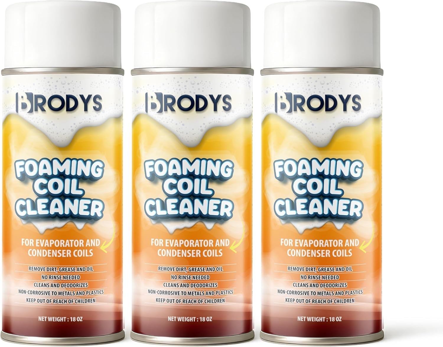 Foaming AC Coil Cleaner – For A/C and Refrigeration Units – No Rinse Formula,…